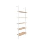 YES4HOMES Industrial Ladder Shelf Wood Wall-Mounted Bookcase Storage Rack Shelves Display