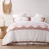 Dreamaker Liberty 100% Cotton Quilt Cover Set Rust Queen Bed