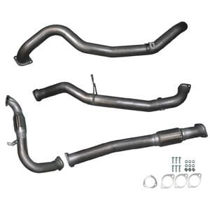 Ignite Exhausts Turbo Back For Nissan Gu Patrol 3l Coil Spring Ute 3" Cat & Pipe Raw Aluminised Steel
