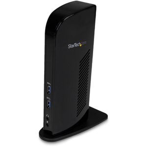StarTech.com Dual Monitor USB 3.0 Laptop Docking Station with HDMI & DVI/VGA, 6x USB-A Hub, GbE