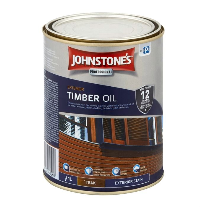 Johnstone's 1L Teak Exterior Timber Oil - 1L
