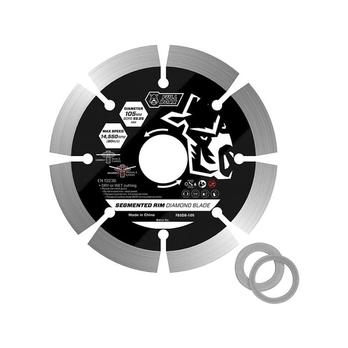 Full Boar 105mm Segmented Rim Diamond Blade