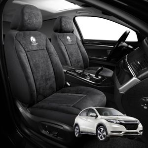 Australian Goose Edition Front Seat Covers for Honda HR-V 2015 - 2021 (RU) - Suede, Universal Fit - Black