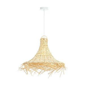 Lexi Lighting Kaia Rattan Pendant Light Natural Shade 60cm Diameter