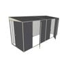 Build-a-Shed 1.5 x 4.5 x 2m Dual Single Hinged Side Door Skillion Shed - Grey