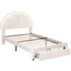 Artiss King Single Bed Frame Velvet Platform Bed
