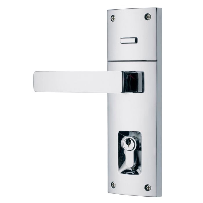 Gainsborough Bright Chrome Trilock Contemporary Angular Double Cylinder