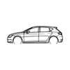 Ignite Laser Seat Leon Tsi Silhouette Metal Wall Art Coated Black 47inch/120cm