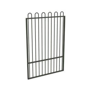 ProtectorAl 800 - 1200 x 1800mm Woodland Grey Aluminium Loop Top Pool Gate With Mid Rail