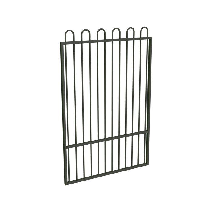ProtectorAl 800 - 1200 x 1800mm Woodland Grey Aluminium Loop Top Pool Gate With Mid Rail