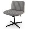 Costway Reclining Leisure Chair Swivel Desk Chair Computer Lounge Chair Grey