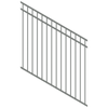 ProtectorAl 350-1200W x 1200H Palladium Silver DTR All Up Pool Fence Panel Raked 16-30º