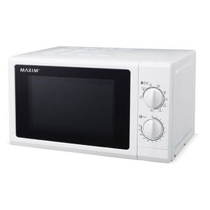 Maxim Microwave Oven 20L 700W Manual Countertop 6 Levels 30-Min Timer White