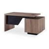 Modern Furniture KELLEN Executive Desk with Left Return 160-180cm Oak&Black