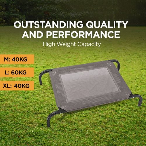 Furbulous Elevated Cooling Pet Bed Steel Frame Trampoline Indoor Outdoor Pets Dogs Extra Large Grey Bunnings Australia