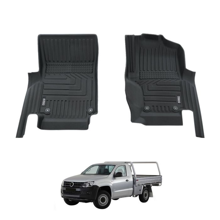 AUSGO Car Floor Mats for Volkswagen Amarok 2H Single Cab 2009-2022 All-Weather Floor Liners