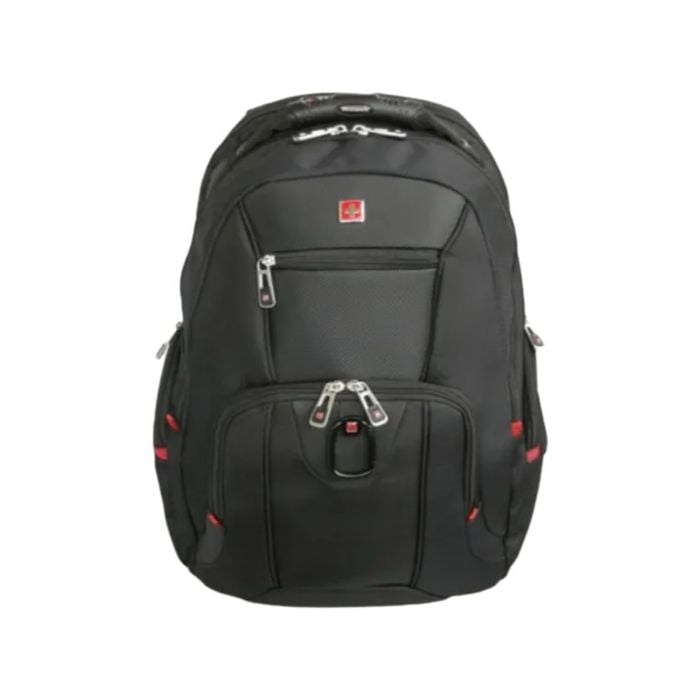Swisswin Swiss waterproof 15.6" laptop School Travel Backpack Black