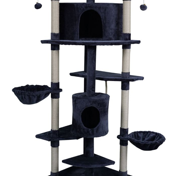 Yes4pets 200 Cm Cat Scratching Post Tree Scratcher Corner Tower Furniture- Grey