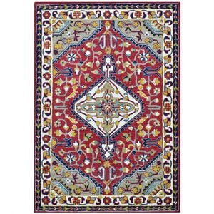 Handmade Lyon Wool Rug-6300-Red Ivory-160x230cm