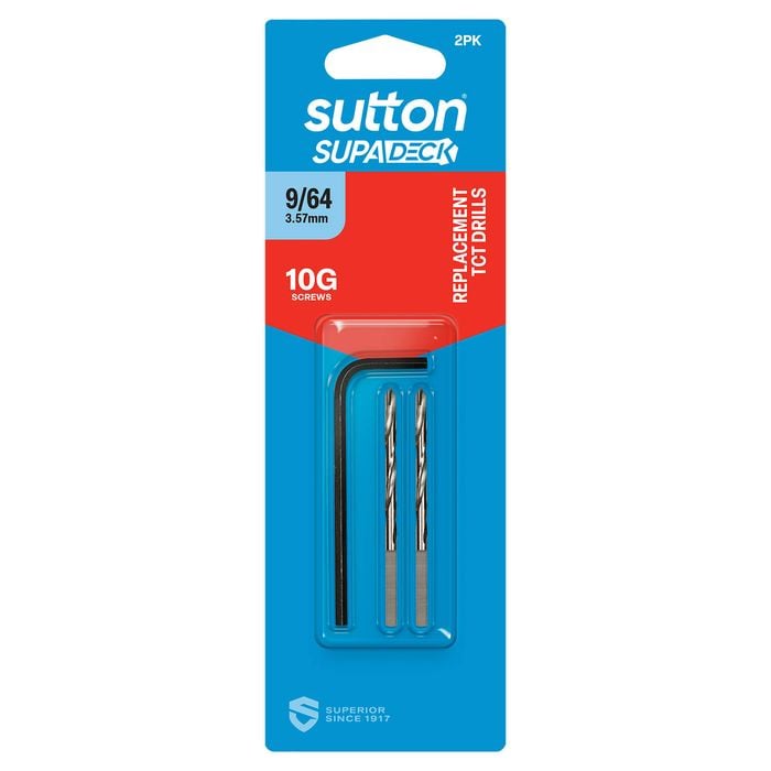 Sutton Supadeck 9/64" Replacement Drill Bit - 2 Pack