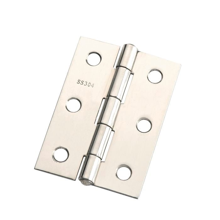 Zenith  70mm Polished Stainless Steel Butt Hinge Fixed Pin