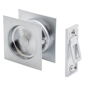 Gainsborough Satin Chrome Square Passage Sliding Cavity Door Set