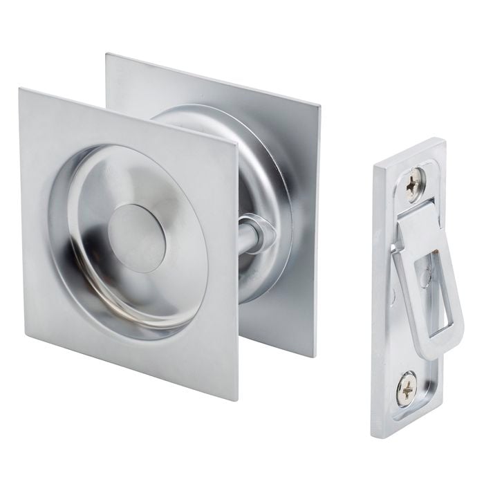 Gainsborough Satin Chrome Square Passage Sliding Cavity Door Set