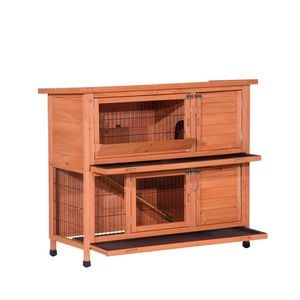 Yes4pets Xl Double Storey Rabbit Hutch With Pull Out Tray