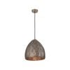 CLA Lighting SARI Interior Embossed Ellipse Aged Brass Steel Ombre Pendant Light