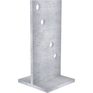 Dunnings 250 x 180 x 130mm Galvanised Bolt Down T Blade Stirrup