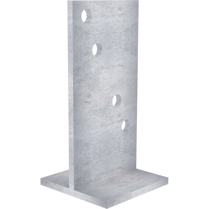 Dunnings 250 x 180 x 130mm Galvanised Bolt Down T Blade Stirrup