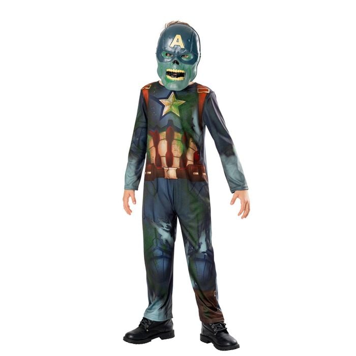 Marvel Size 9-10y Captain America What If Zombie Jumpsuit Kids Costume Party