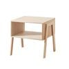 Lauft Solid Wood Side End Table Storage Shelf Bedside Table Bedroom Nightstand