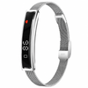 Smart Bracelet Fitness Tracker Heart Rate Monitor Ip68 Waterproof Sports Smart Watch For Android & Iphone Silver