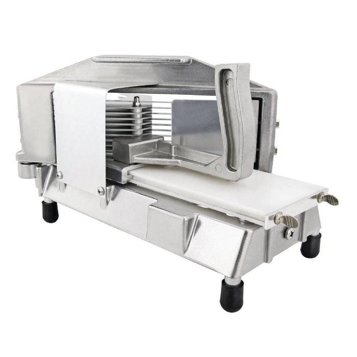 Vogue Tomato Slicer Commercial Stainless Steel 5mm Slices 387x191x199mm Heavy Duty Manual Vegetable Cutter Dc714