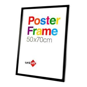 Unigift Wooden/Glass Hanging Poster Picture Photo Frame 50x70cm Black