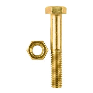 Pinnacle M8 x 50mm Yellow Zinc Hi Tensile Hex Bolt And Nut - 4 Pack