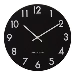 One Six Eight London  Jackson Black 60cm Silent Wall Clock