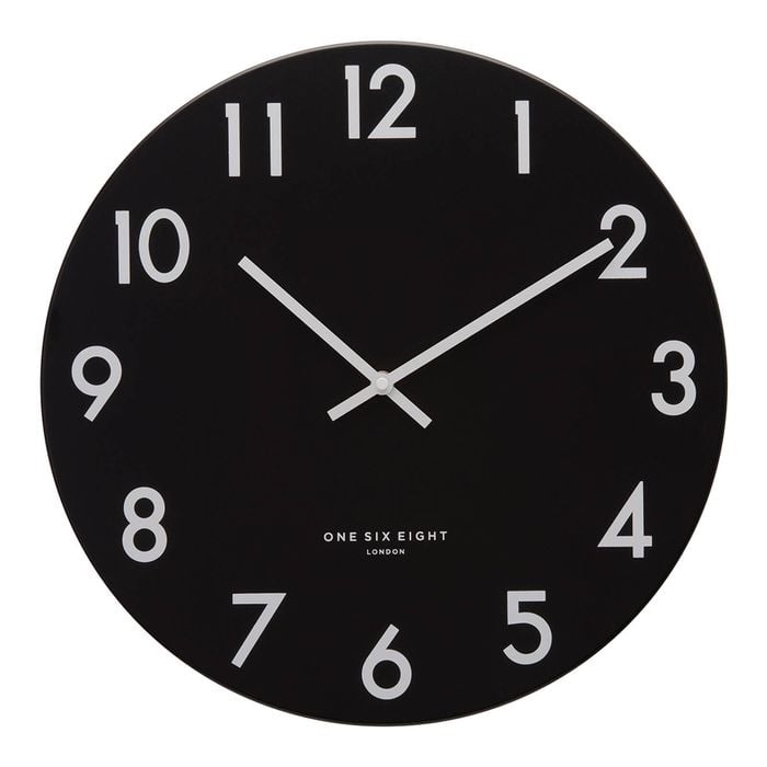 One Six Eight London  Jackson Black 60cm Silent Wall Clock
