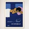 Galrie Vintage French National Railways Sleeper Car Travel Poster for Home Decor, Wood Frame, A2 42 x 60cm (16 x 24inch)