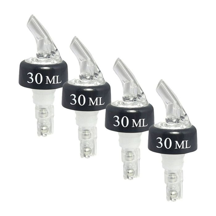 4PK Barpro 30ml Speed Measurer/Pourer Stainless Steel & Black