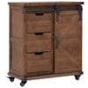 vidaXL Solid Fir Wood Storage Cabinet Brown Sideboard Home Chest Organiser