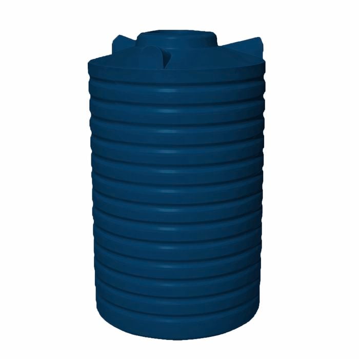 Clark Tanks 2000L Round Poly Water Tank - Torris Blue
