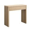 Oikiture Console Table Wood with Drawer Natural