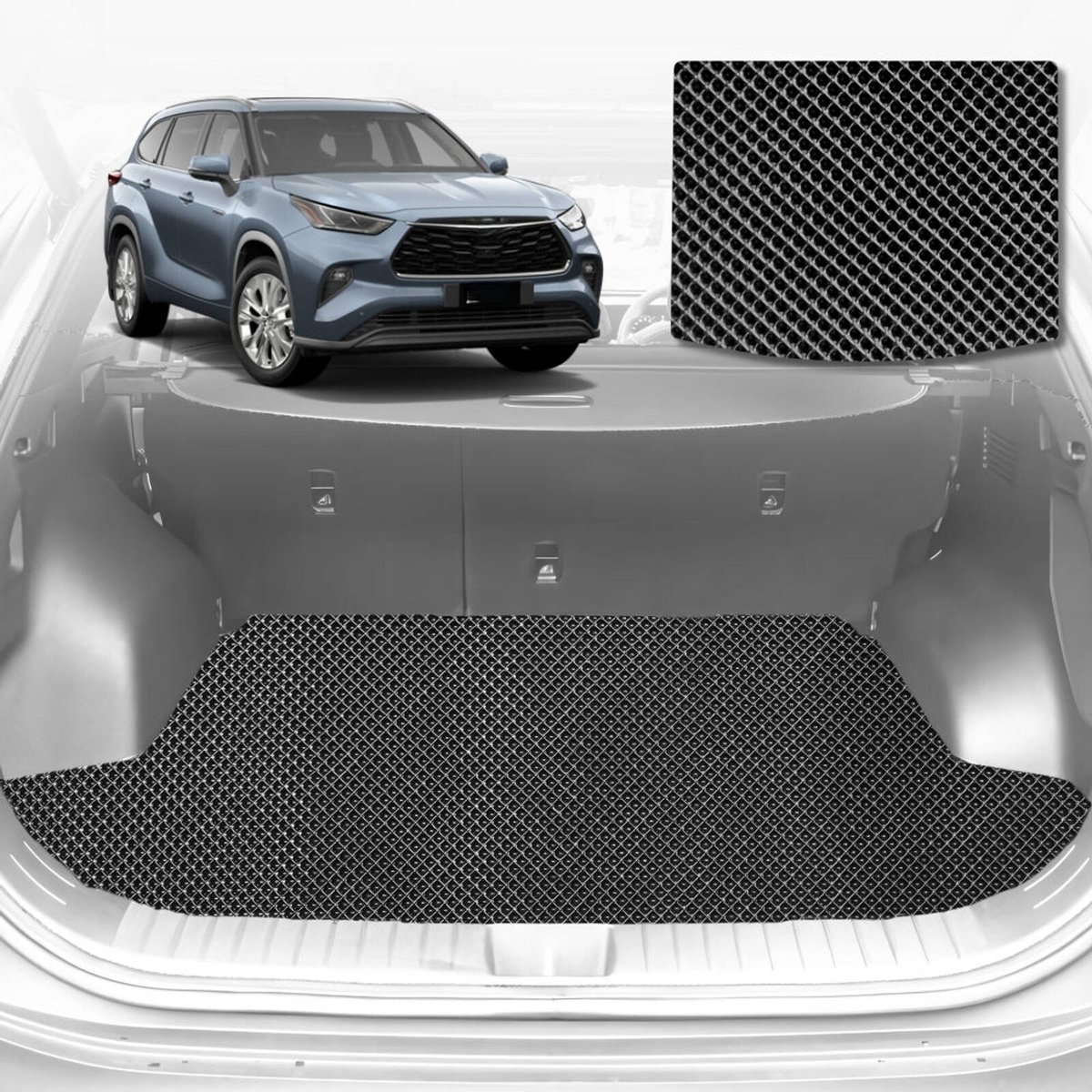 6D Diamond Car Boot Mat for Toyota Kluger (XU70)2021-Current-Cargo Mat ...