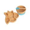 Tiny Dining Children's Bamboo Unicorn Plate, Bowl and Spoon with Suction Cups - Segmented Design