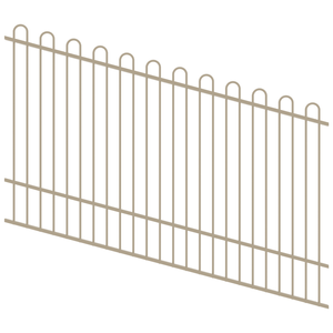 ProtectorAl 1201-2400W x 1500H Paperbark Top Pool Fence Panel Raked Up to 15º