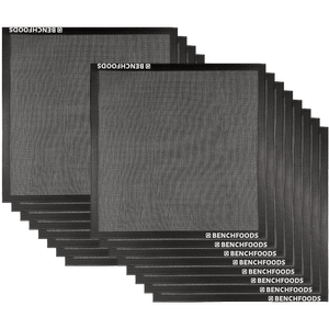 40x40cm Silicone Non-Stick Mesh Mats - 16 Pack - Black | Non Stick | Small