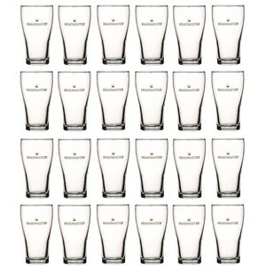 Crown Nucleated Headmaster Beer Conical Glasses 285ml | Set of 24