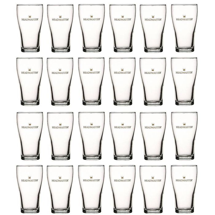 Crown Nucleated Headmaster Beer Conical Glasses 285ml | Set of 24